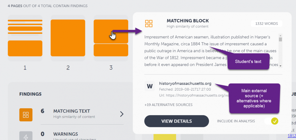 Matching blocks Matching blocks